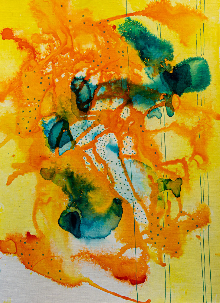 Iris, 2024. mixed media. 12x16