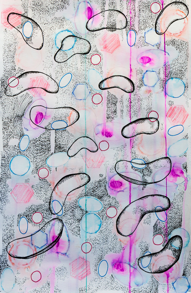 Jelly Bean Pills, 2025. mixed media. 11x17