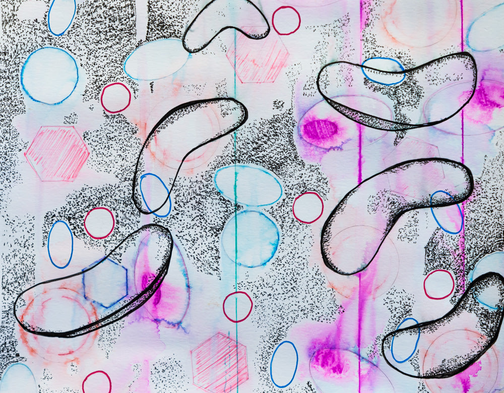 Jelly Bean Pills, 2025. mixed media. 11x17