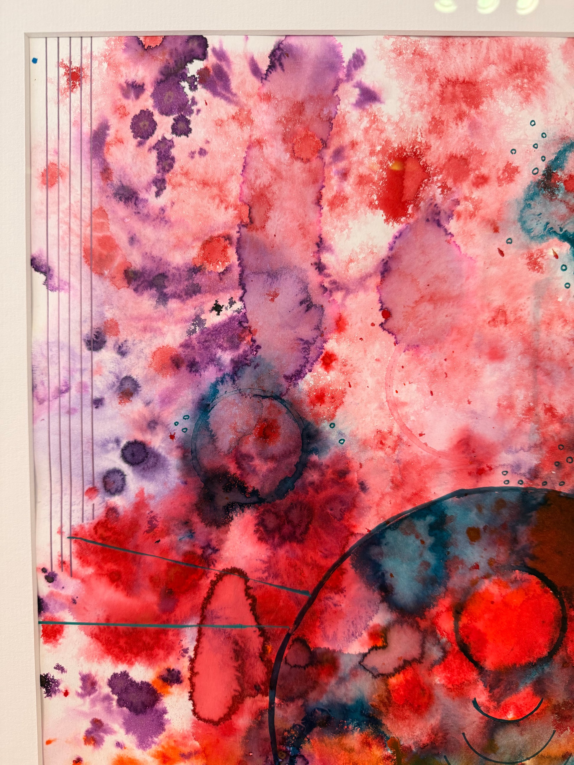 Surface World, 2025, inks. Framed