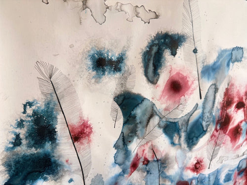 Baited Breath, 2025. Ink. Framed.