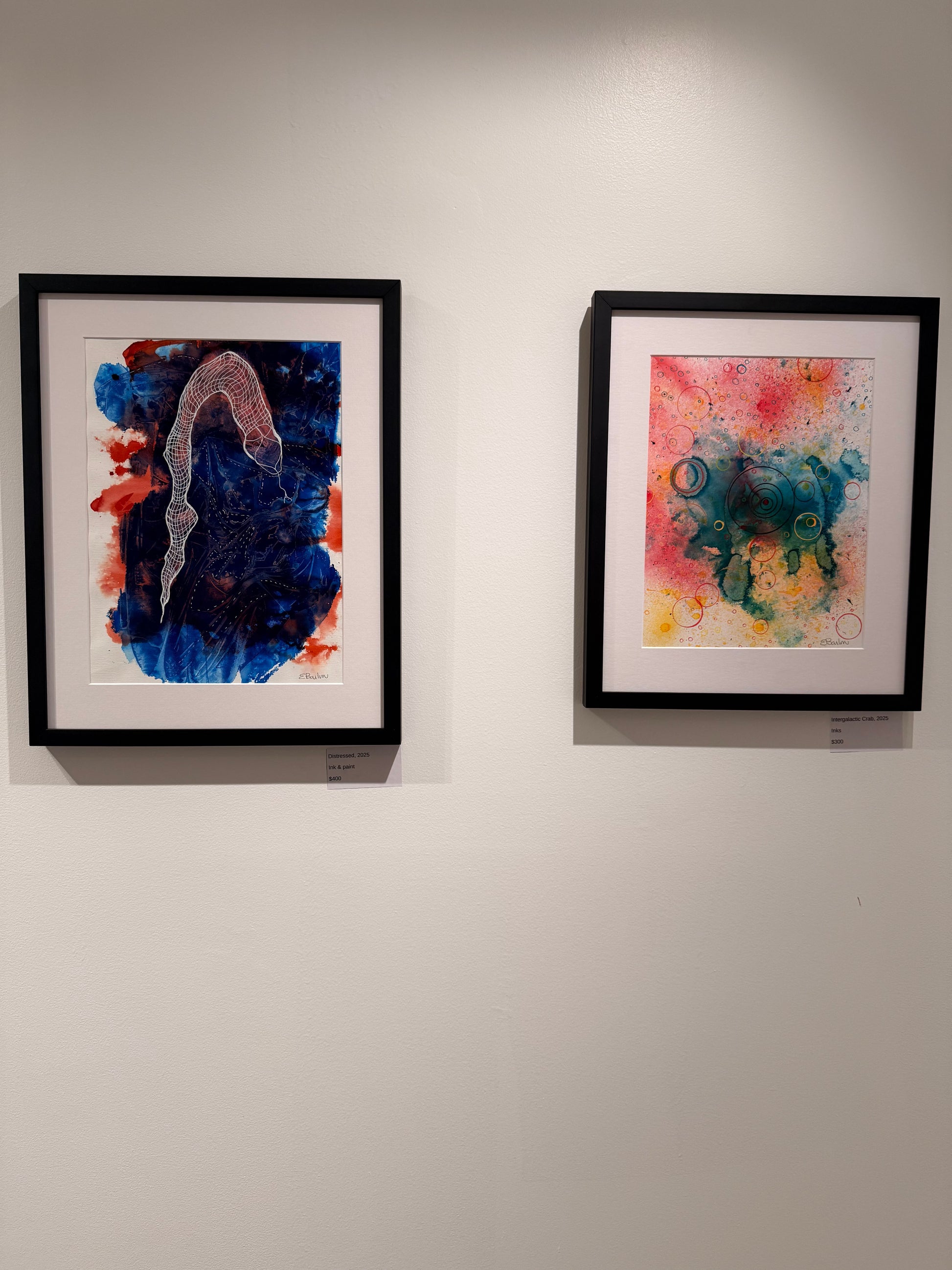 Intergalactic Crab, 2025, inks. Framed