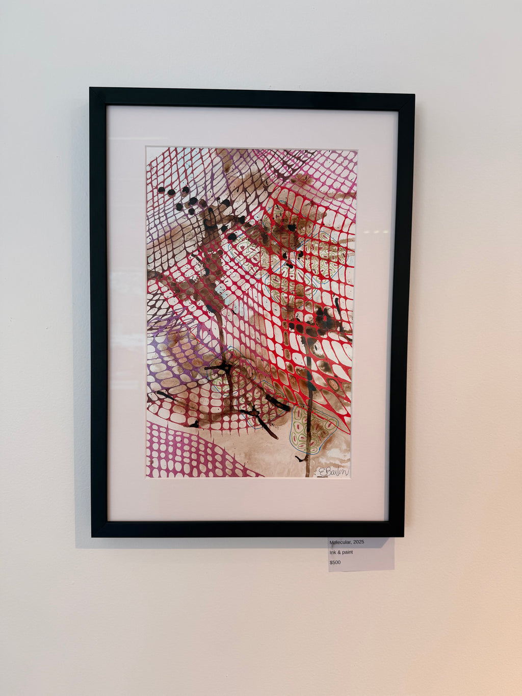 Molecular, 2025, inks. Framed