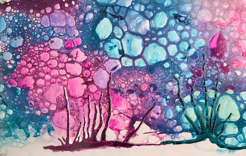 Ocean Bottom, 2026. ink & watercolour on paper