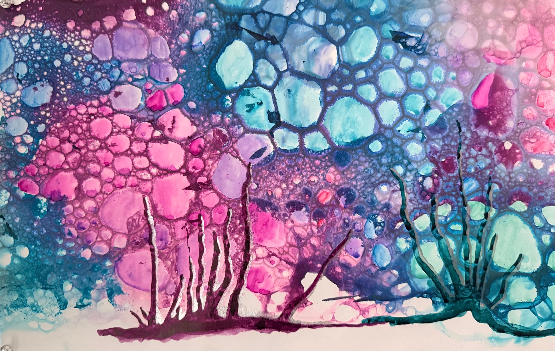 Ocean Bottom, 2026. ink & watercolour on paper