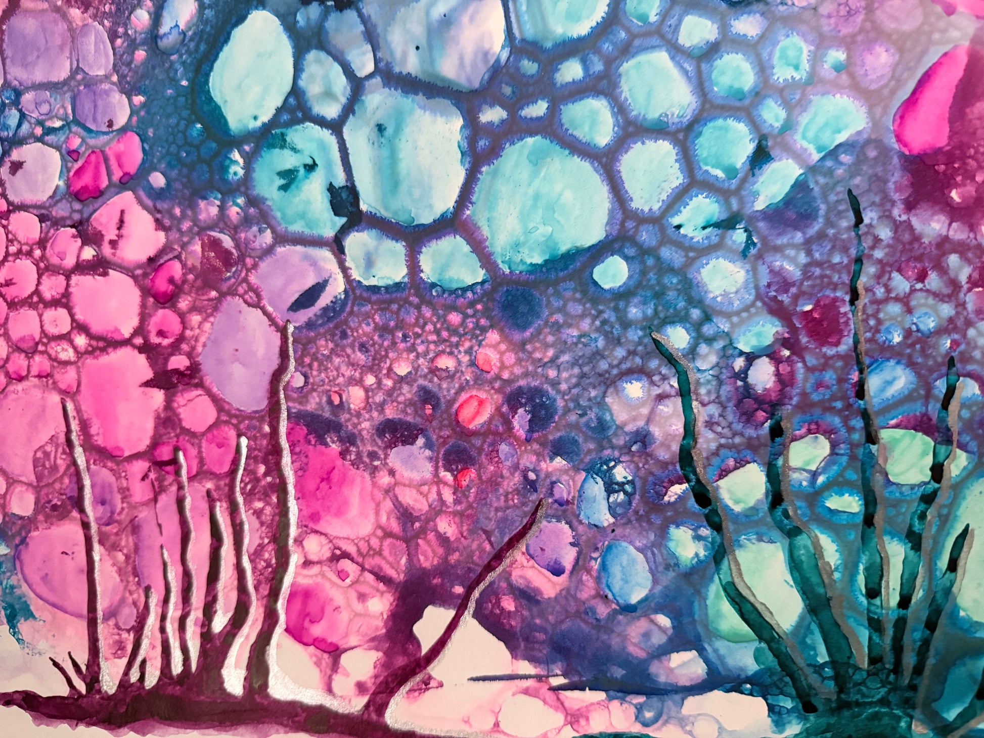 Ocean Bottom, 2026. ink & watercolour on paper