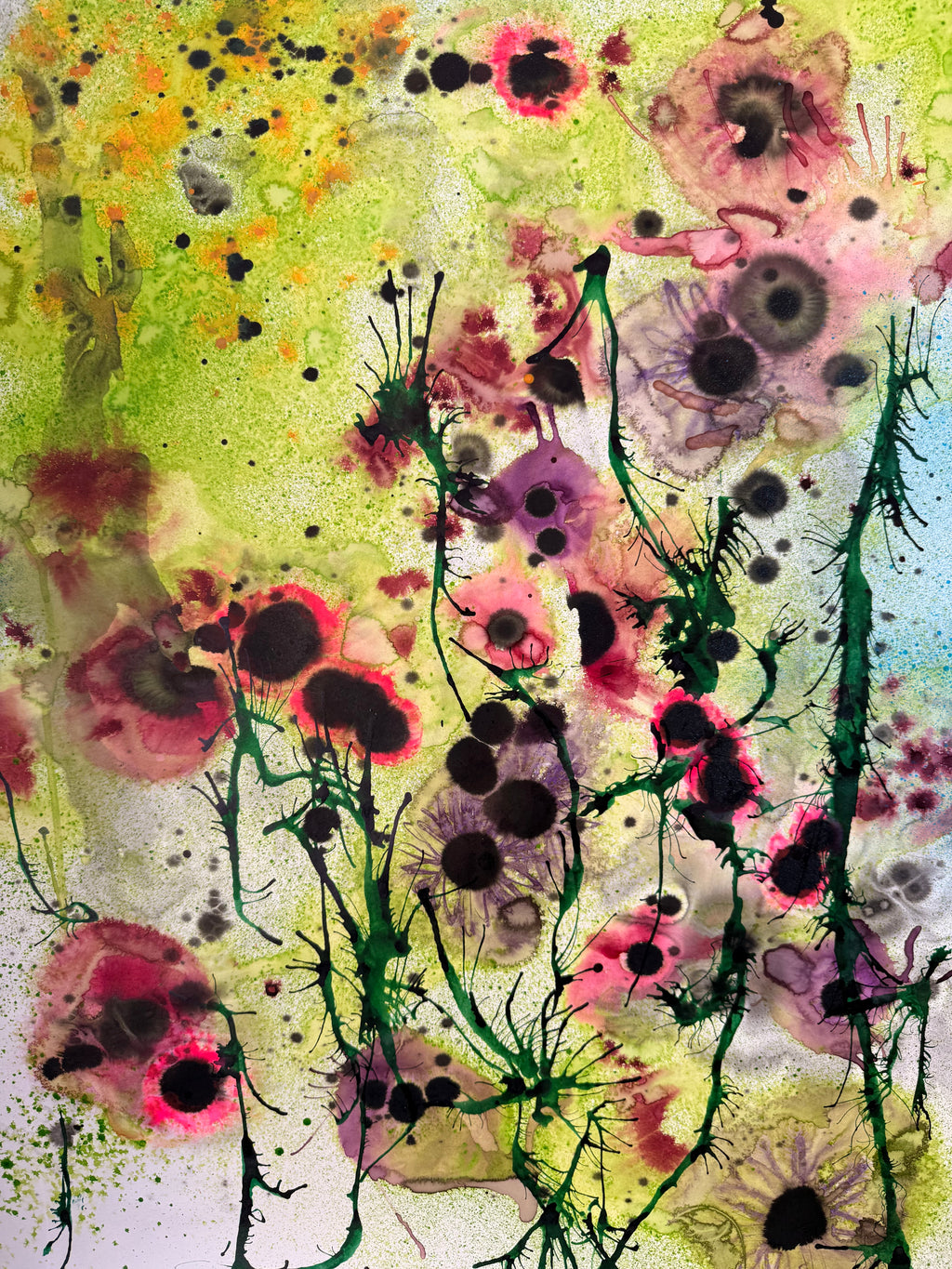 Poppies, 2026. ink on paper