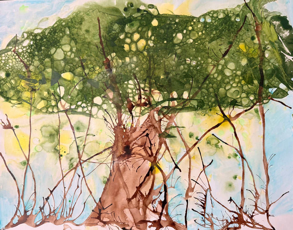 Spring Forest, 2026. ink & watercolour on paper