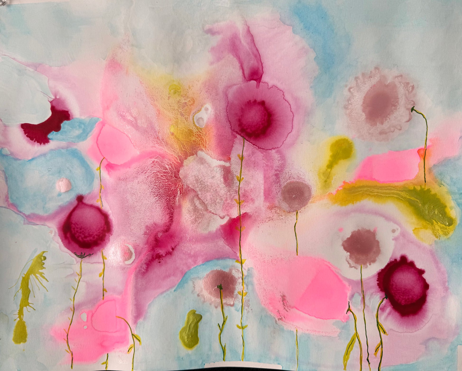 cosmos garden, 2026. ink & watercolour on paper
