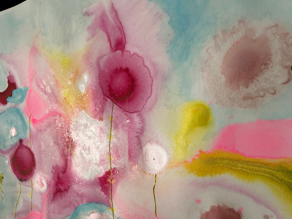 cosmos garden, 2026. ink & watercolour on paper