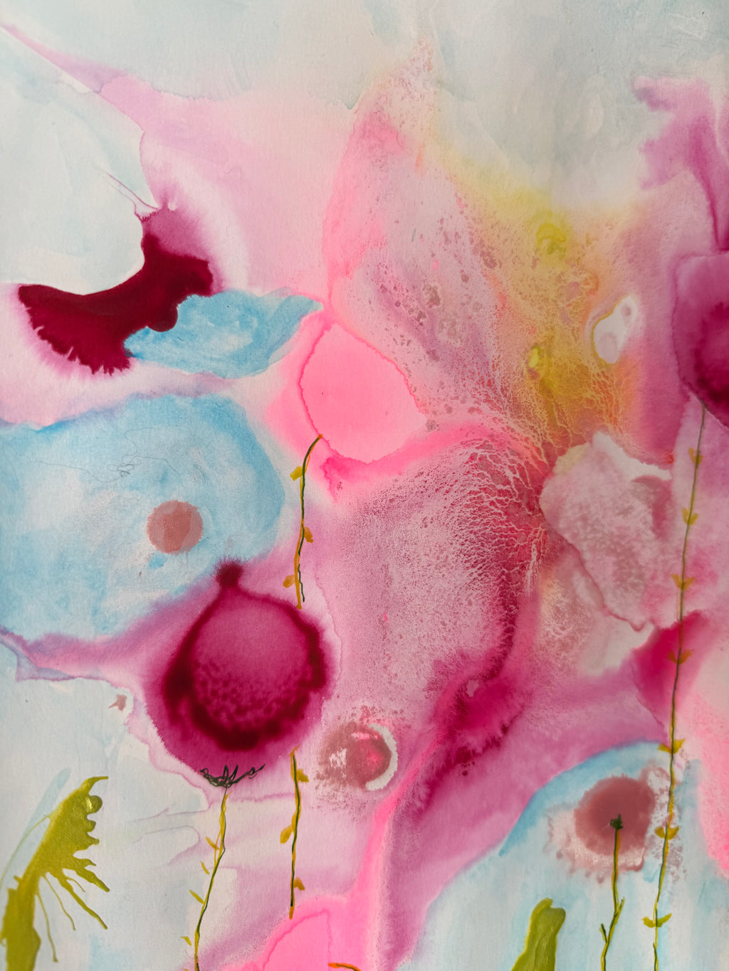 cosmos garden, 2026. ink & watercolour on paper