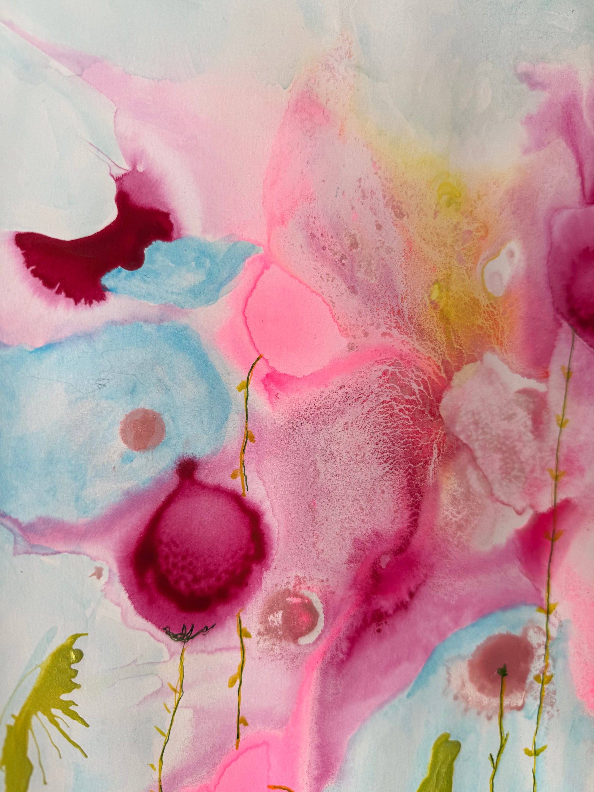 cosmos garden, 2026. ink & watercolour on paper