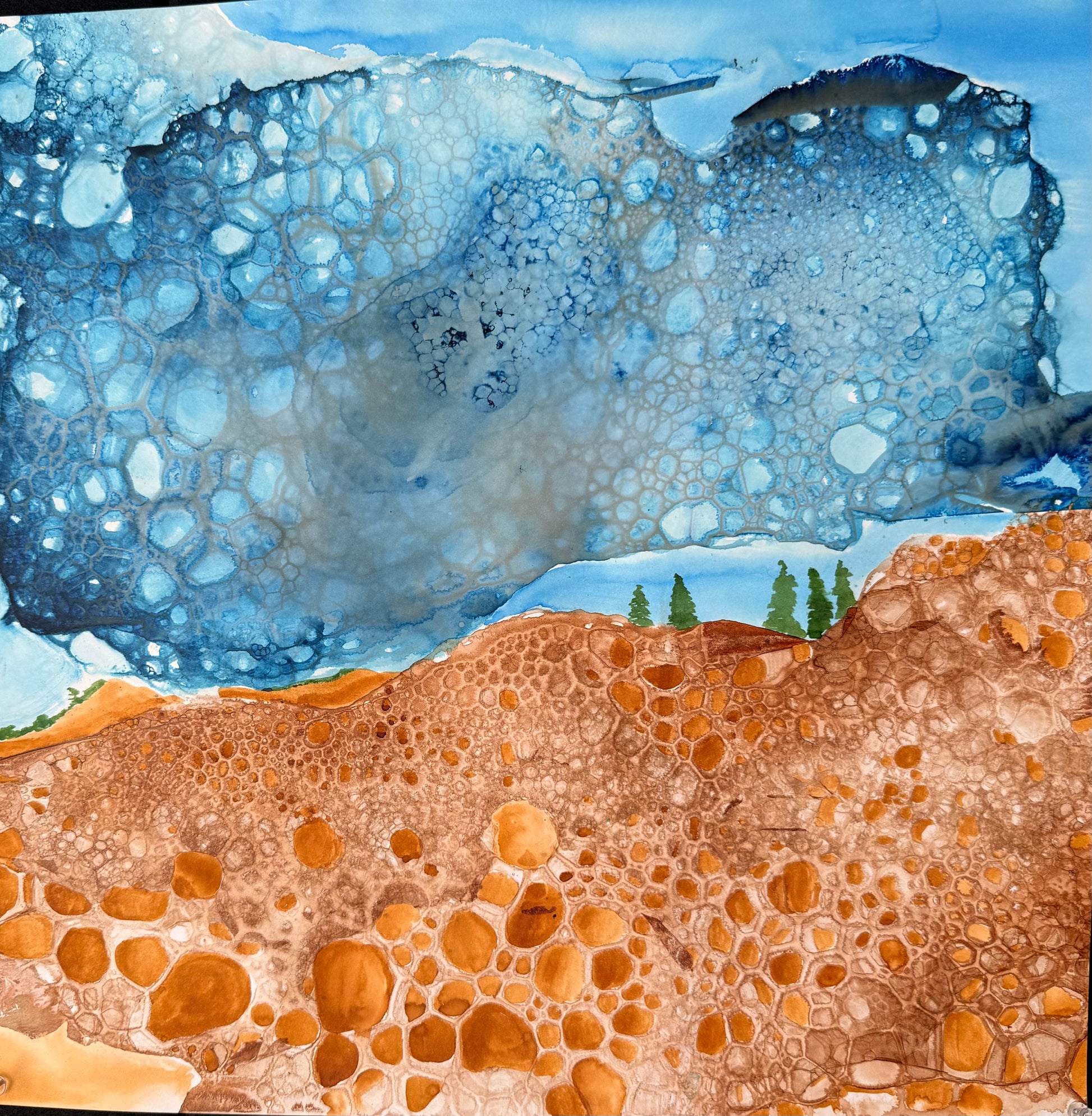 The Storm, 2026. ink & watercolour on paper