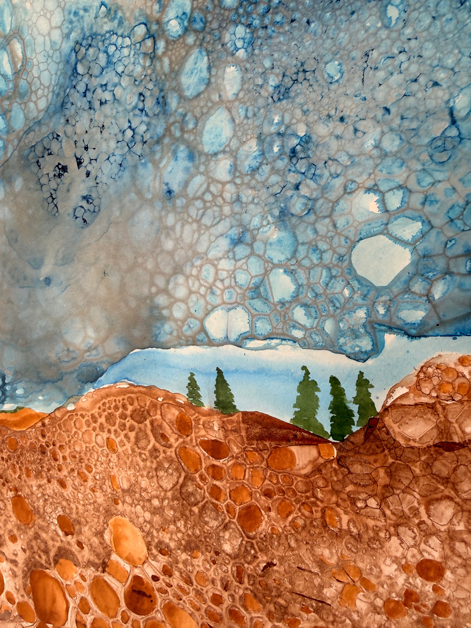 The Storm, 2026. ink & watercolour on paper