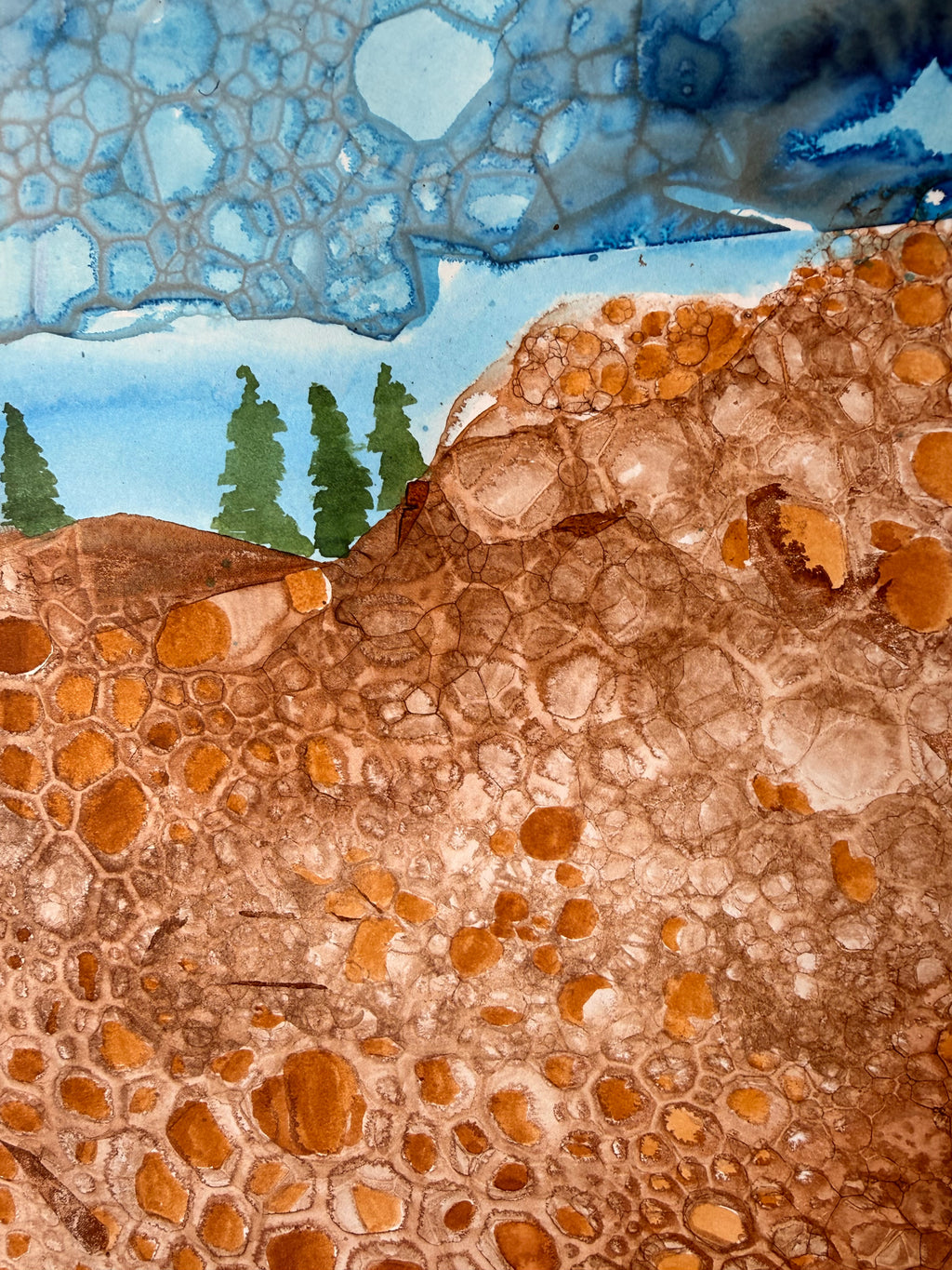 The Storm, 2026. ink & watercolour on paper