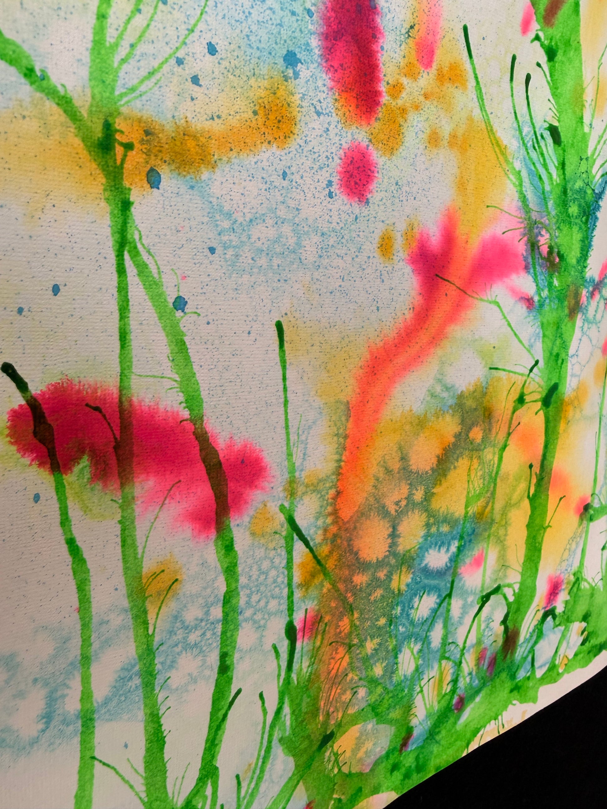 Sunlight on Blooms, 2026. ink on paper