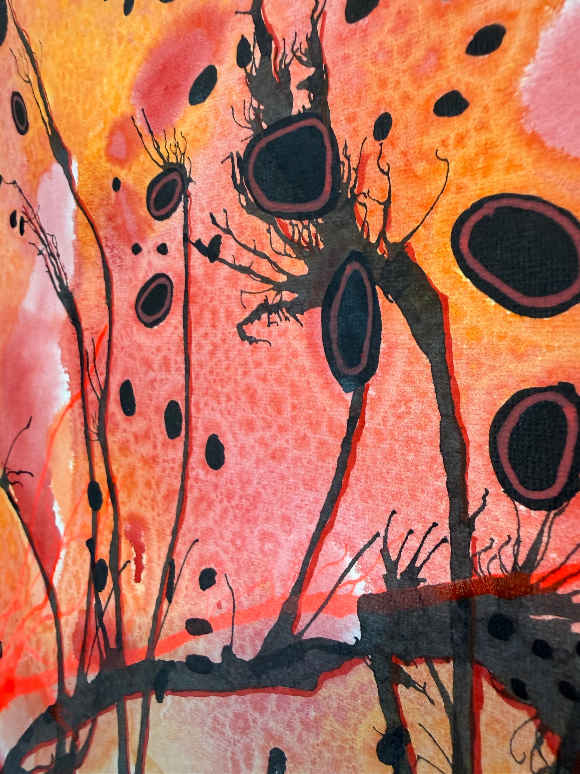 In The Marsh, 2026. ink on paper