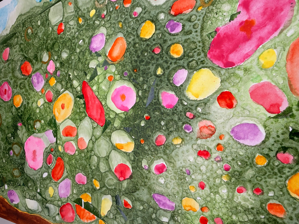 Flower Bed, 2026. ink & watercolour on paper