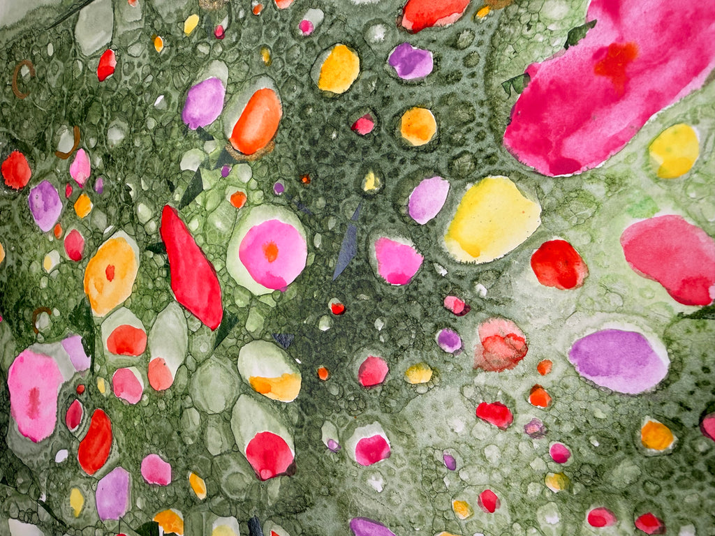 Flower Bed, 2026. ink & watercolour on paper